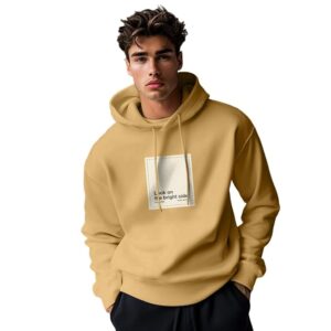 Printed Hoodies for Man | 280 GSM Rich Cotton Fleece Hooded Full Sleeve Sweatshirt for Man | Stylish Casual Wear Winter Hoodies for Men