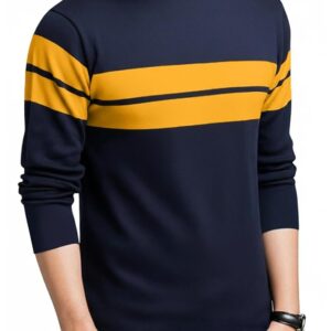 LEOTUDE Men's Full Sleeve Regular Fit Tshirt, Round Neck Cottonblend T-Shirt (Color Multicolor)